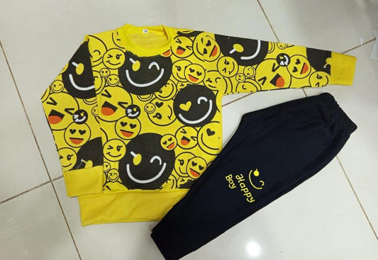 Cozy Fleece Printed Tracksuit for Boys & Girls - 2 Pcs Set