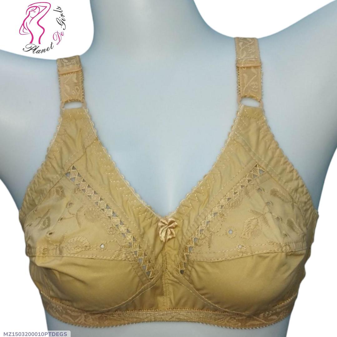 Cotton Embroidered Comfortable And Lightweight Non-Padded Bra