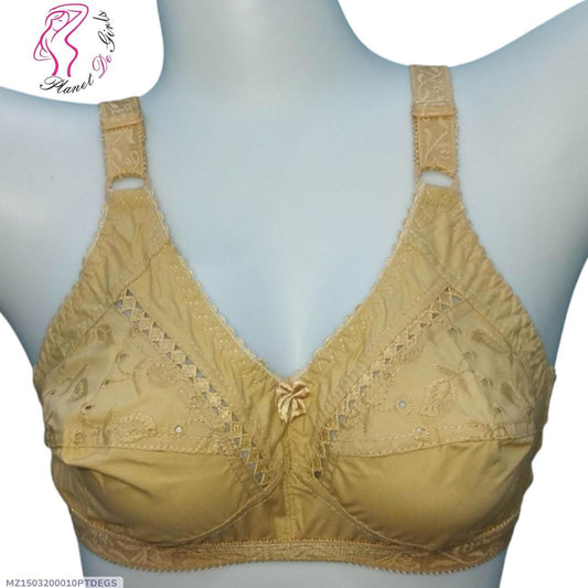 Cotton Embroidered Comfortable And Lightweight Non-Padded Bra