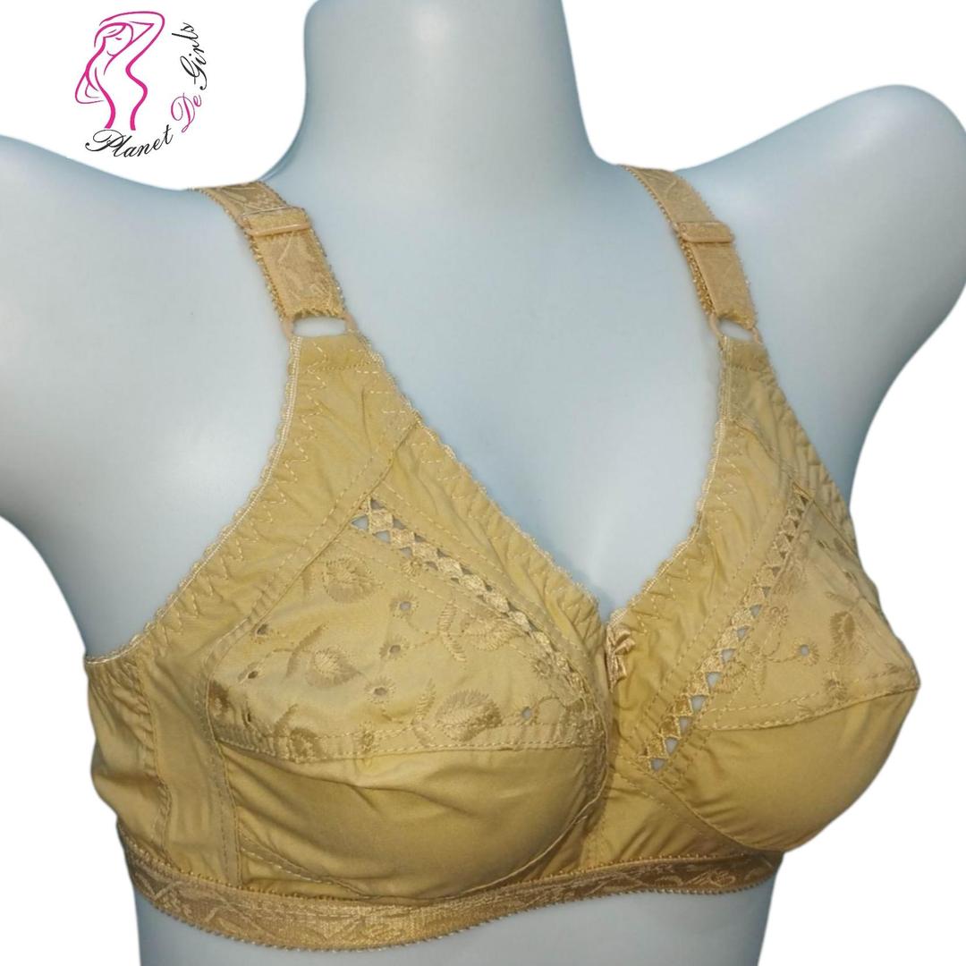 Cotton Embroidered Comfortable And Lightweight Non-Padded Bra