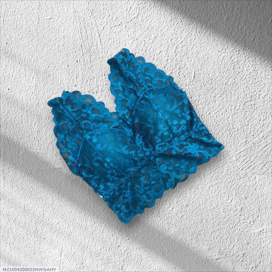 Jacquard Lace Work Pushup Padded Bra