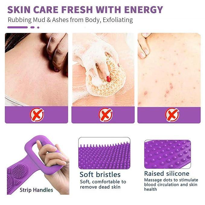 Multicolor Body Wash Belt - 2 Pcs Easy To Clean and Maintain