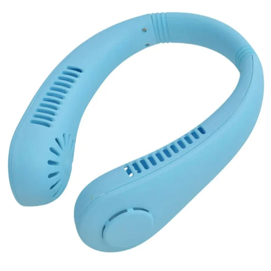 X5 Leafless Hanging Neck Fan With Adjustable Neck Band – Portable Rechargeable Neck Fan – Neck Fan For Summer (random Color)