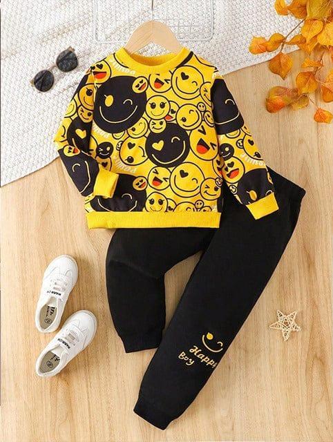 Cozy Fleece Printed Tracksuit for Boys & Girls - 2 Pcs Set