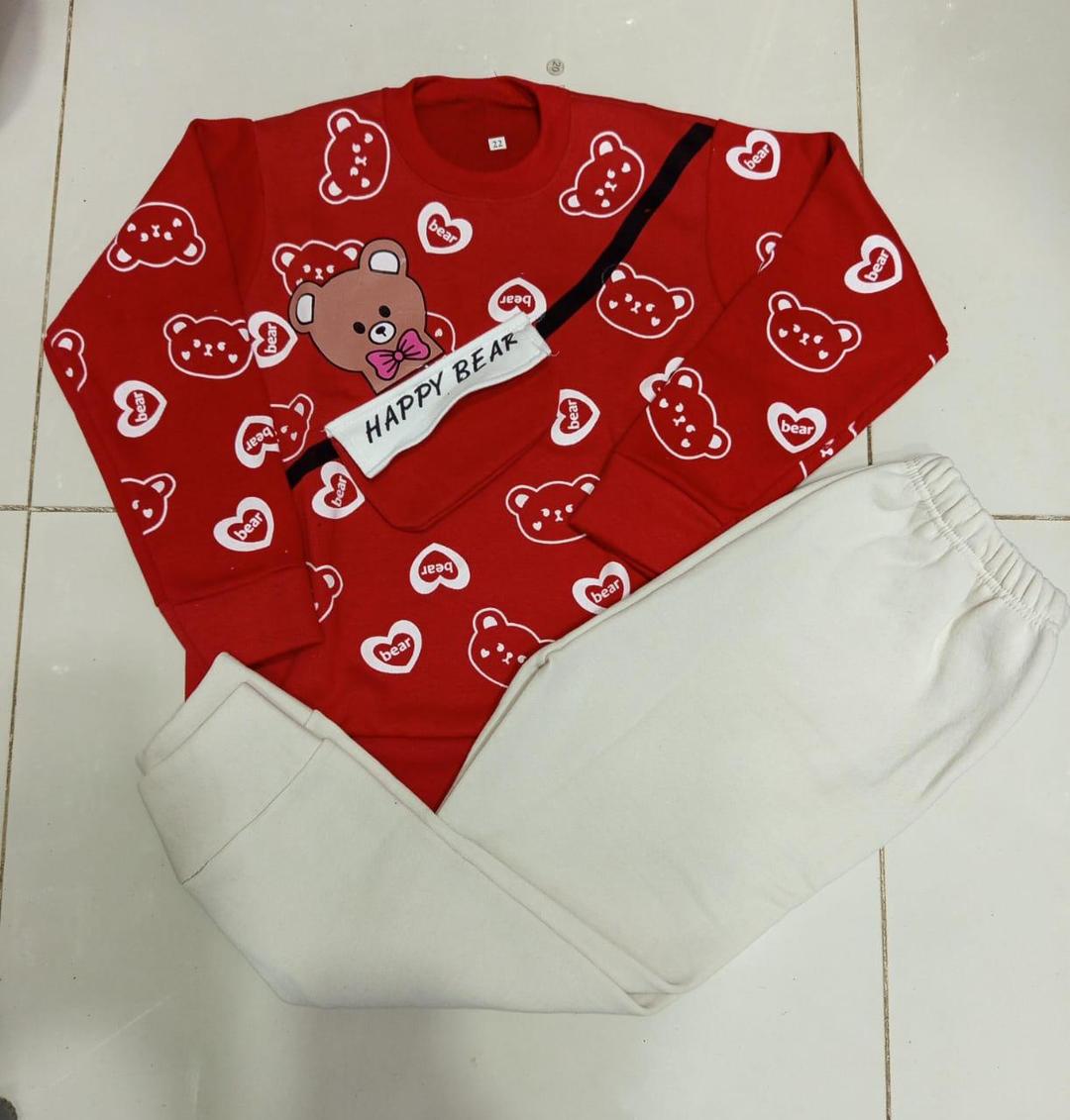 Cozy Fleece Boys' Tracksuit - 2 Pcs in Vibrant Red