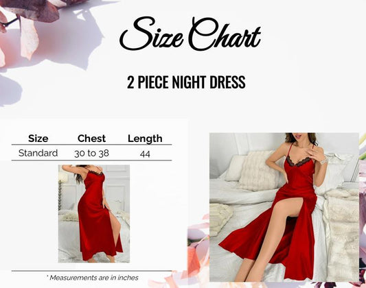 Comfortable Lightweight Red Jersey Nightwear Set - 1 Pcs