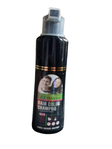 Coswin Black Hair Shampoo natural black hair in just ~5 minutes. 180ml