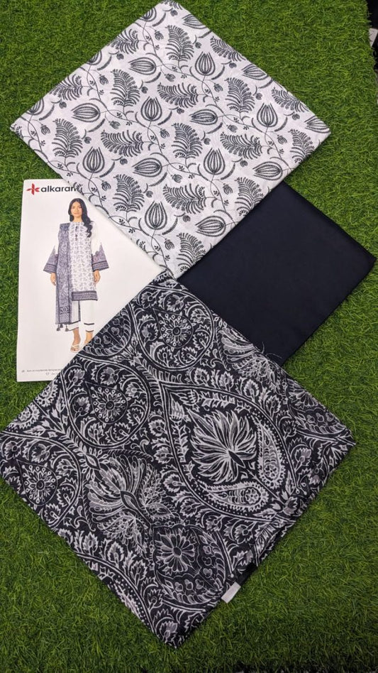 Alkaram Lawn | Unstitched Collection 3 Pieces Casual Wear| Summer Collection 2025 Collection Vol 1❤️