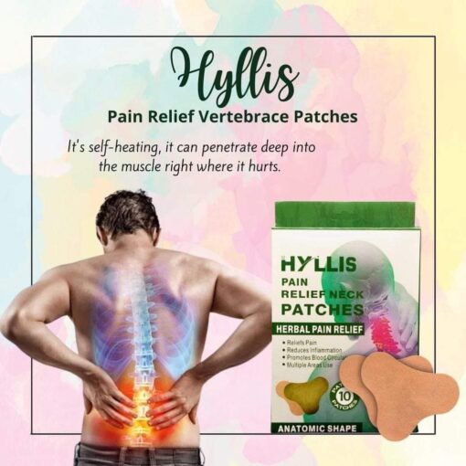 Hyllis Pain Relief Patches – 10 Neck Pain Patches / Safe & Natural Neck & Back Pain Relief Products