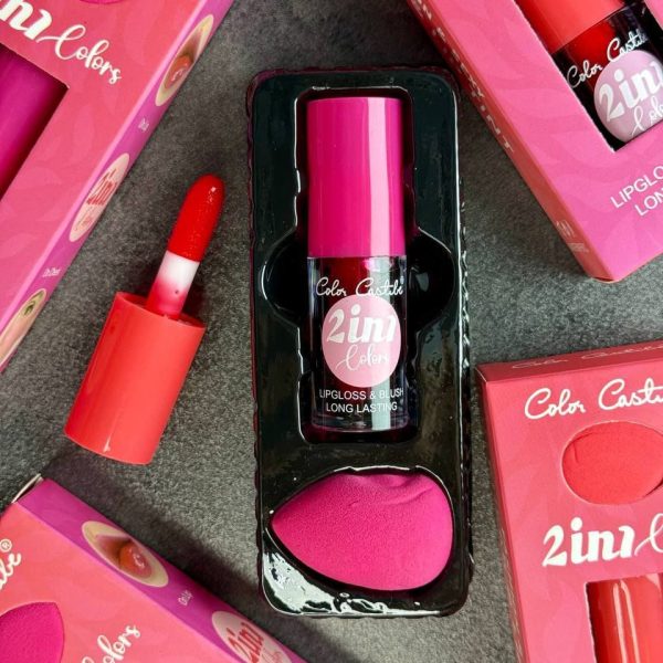 Moccallure Professio2 In 1 Makeup Deal – Color Castile Lip Gloss & Blush | Liquid Beauty Combo | Long-lasting Radiance | Dual-use Magicnal 18-colors Lipstick Kit – Long-lasting, Hydrating & Compact | Unisex Makeup Set (copy)