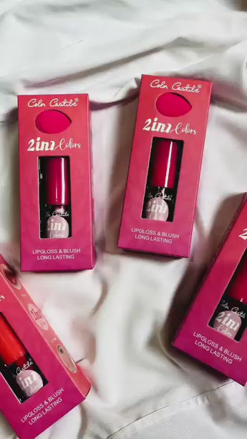 Moccallure Professio2 In 1 Makeup Deal – Color Castile Lip Gloss & Blush | Liquid Beauty Combo | Long-lasting Radiance | Dual-use Magicnal 18-colors Lipstick Kit – Long-lasting, Hydrating & Compact | Unisex Makeup Set (copy)